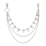 HIP HOP PUNK METAL RIVET MULTI LAYER PANTS CHAIN_CWMM0677