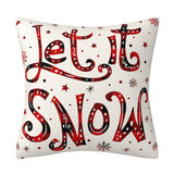 CHRISTMAS FESTIVE RED PLAID SNOWMAN PILLOWCASE_CWMM1386