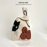 Cartoon Animal Series Knitted Handbag_Cwab2372