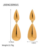 LIGHT LUXURY NICHE GOLD GLOSSY WATER DROP EARRINGS_CWASC1668