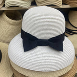 SUMMER OUTDOOR FASHION BOW STRAW HAT_CWAH3410