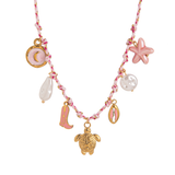Summer Starfish Pearl Heart Beaded Necklace_Cwaje05574