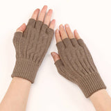 Warm Twist Short Fingerless Gloves_Cwag0115