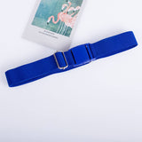 SOLID COLOR PLASTIC BUCKLE ELASTIC BELT_CWABE0681