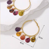 NEW SHELL BEADED PENDANT EARRINGS_CWAJE1555