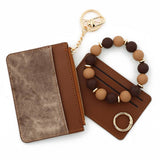 CHIC PU WALLET WITH SILICONE BEAD BRACELETCARD CASE_CWAB4954