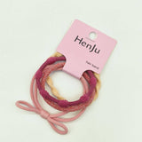 4 PIECES OF CANDY COLORED SIMPLE HAIR TIES_CWAHA1130