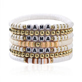 LETTER BRACELET FASHION CLAY BRACELET SET_CWMM3543