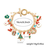 Cwaje2512_Santa Claus Rice Bead Pendant Bracelet