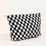 LARGE PLAID WASH BAG COSMETIC BAG_CWAB1034
