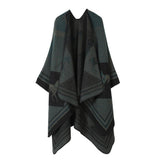 SHAWL RETRO HORSE PATTERN SCARF WARM SLIT CAPE_CWASC2230