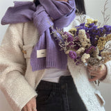 Knit Stripe Scarf Warm Fall/Winter Unisex Scarf_Cwasc0985