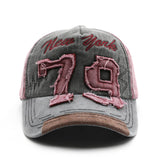Vintage Washed Distressed Number Cap Outdoor Hat_Cwah1264