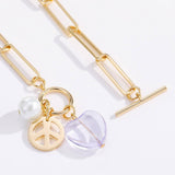 LAVENDER SERIES METAL SMALL PENDANT NECKLACE SET_CWAJE2938