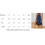 Trendy Denim Cargo Skirt Women Elastic Waist_Cwjsk0195