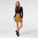 ACETATE SATIN SKIRT ELASTIC HIGH WAIST SHORT SKIRT_CWAB4801