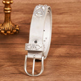 PUNK STREET HEAVY CLAW STUD RHINESTONE METAL BELT_CWMM3961