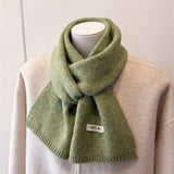 Solid Knit Scarf Soft Warm Winter Shawl_Cwasc03456