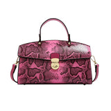 Large-Capacity Snake-Patterned Hand-Held Tote Bag