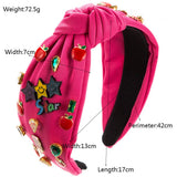 FASHIONABLE ENGLISH LETTERS DIAMOND HEADBAND_CWAHA1783