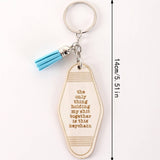 LETTER ENGRAVED WOODEN KEYCHAIN_CWMM0572
