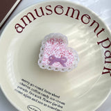 ELEGANT BOW ACETATE CLAW CUTE HOLLOW HEART CLIP_CWAHA5910