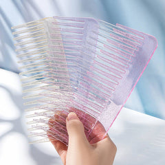 Transparent Fine-Toothed Colorful Glitter Comb_Cwmm0929