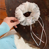 SWEET TULLE LACE BOW SCRUNCHIE HAIR TIE_CWAHA5512