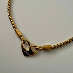 STAINLESS STEEL HEART NECKLACE PENDANT NECKLACE_CWMM5588