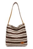 Stripe Pattern Casual Shoulder Bag_Cwab0512