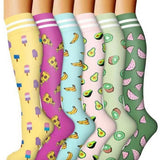 PATTERNED SPORTS LONG COMPRESSION SOCKS SET_CWMS1878