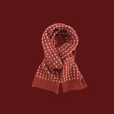 RED KNIT SCARF COZY WINTER CHRISTMAS GIFT_CWASC1500