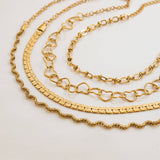 CLASSIC 18K GOLD MATTE FLAT CHAIN BRACELET_CWAJE4825