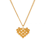 NEW ROUND BEAD HEART PENDANT DESIGN NECKLACE_CWAJE1438