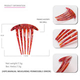 ACETATE PLATE HAIR COMB FIVE TOOTH HAIRACCESSORIES_CWAHA4216