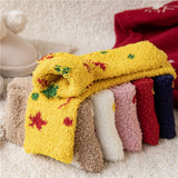 CHRISTMAS STAR PATTERN COZY SOCKS_CWMS0206