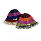 Womens Striped Colorblock Knitted Hat_Cwah2060