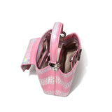 High-End Contrast Color Crocodile Pattern Tote Bag_Cwab3620