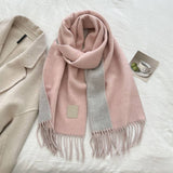Cwasc03138_Winter Wool Reversible Tassel Scarf For Couples