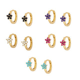 GEOMETRIC FIVE POINTED STAR DIAMOND EARRINGS_CWAJE1772