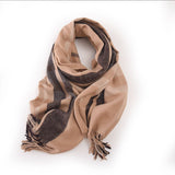 COLORBLOCK PLAID SCARF CHIC WINTER COUPLE SHAWL_CWASC0213