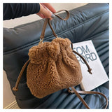 PLUSH WOOL HANDBAG WOMEN SMALL CROSSBODY BAG_CUAB00572