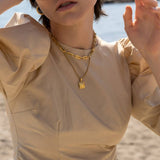 HEART FLOWER ALBUM PENDANT NECKLACE_CWMM5331