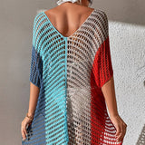 COLORFUL SEXY TASSEL HOLLOW BIKINI BEACH COVER UP_CWMW0669