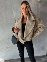 Wool Oversized Collar Solid Color Coat