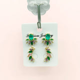 RETRO PERSONALIZED COLORED ZIRCON EARRINGS_CWAJE1001