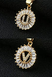 A Z ALPHABET LETTER SUN PENDANT NECKLACE_CWAJE055 B20221