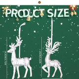 Cwmm10192_Clear Acrylic Reindeer Christmas Tree Ornaments