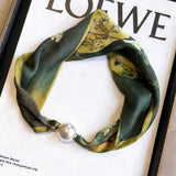Pearl Magnetic Skinny Silk Neck Scarf_Cwasc03938