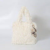 SOFT LAMB FUR TOTE BAG WOMEN FASHION HANDBAG_CUAB00575
